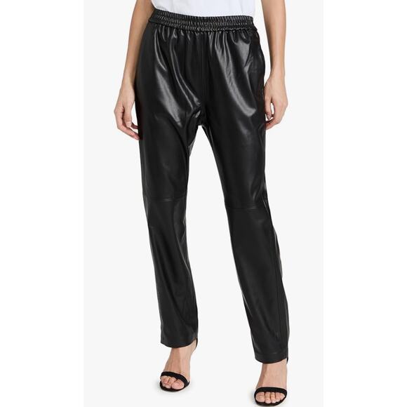 7 For All Mankind Faux Leather Jogger Pants | Black XS - Picture 1 of 12